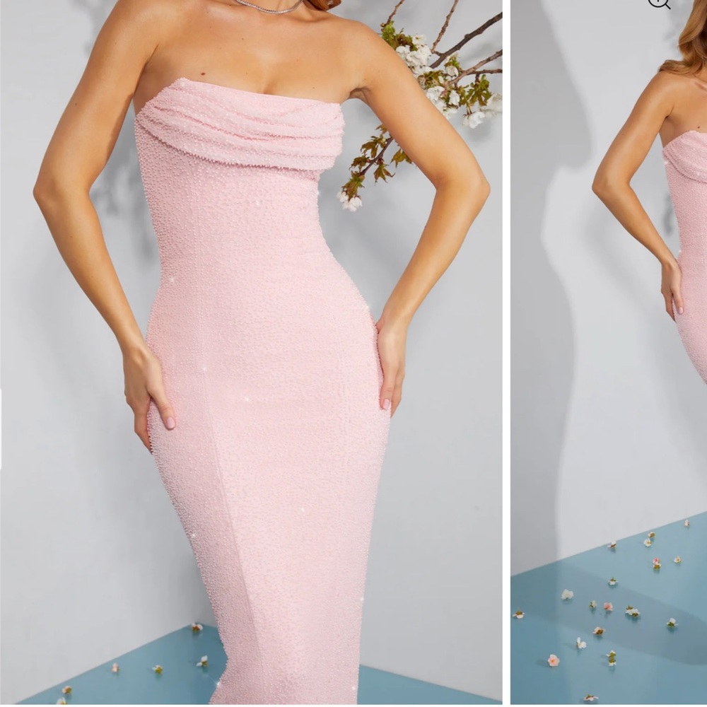 Oh Poly light pink floor length dress